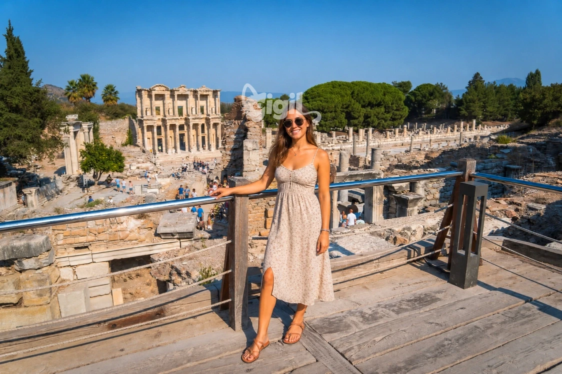 Roman City Scene at the Celsus Library