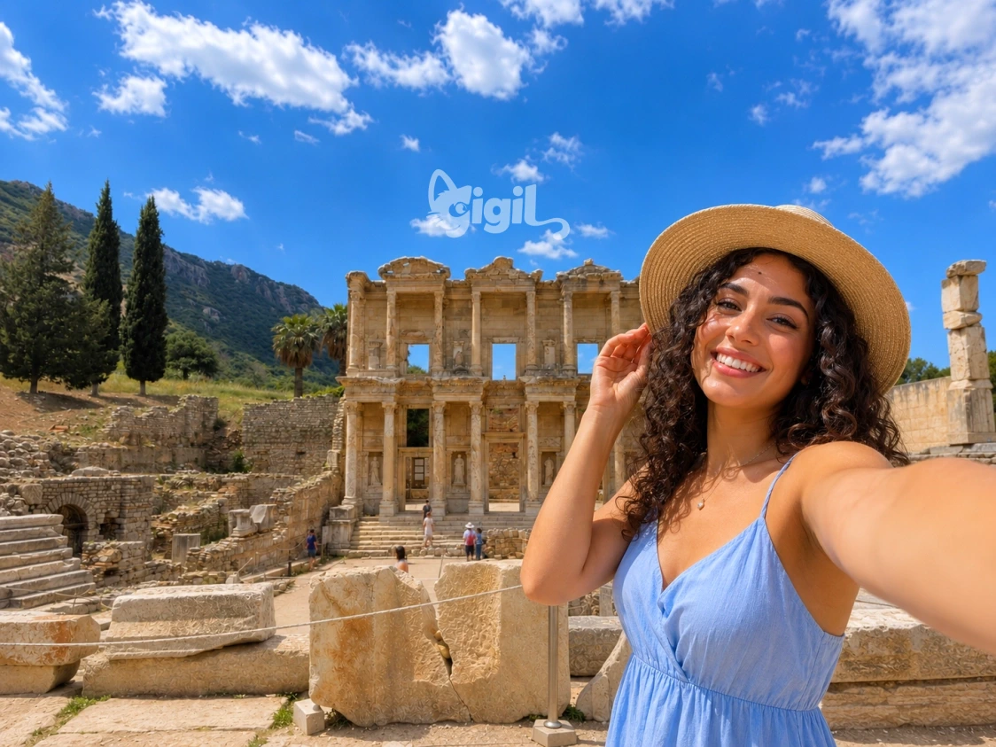 Celsus Library Courtyard Perspective