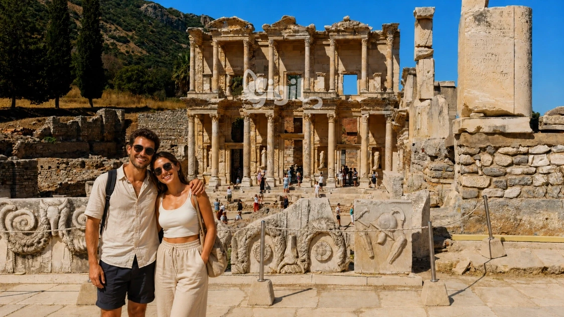 Celsus Library Facade Composition