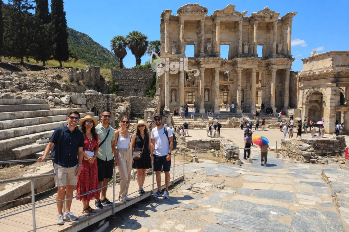 Celsus Library Travel Scene