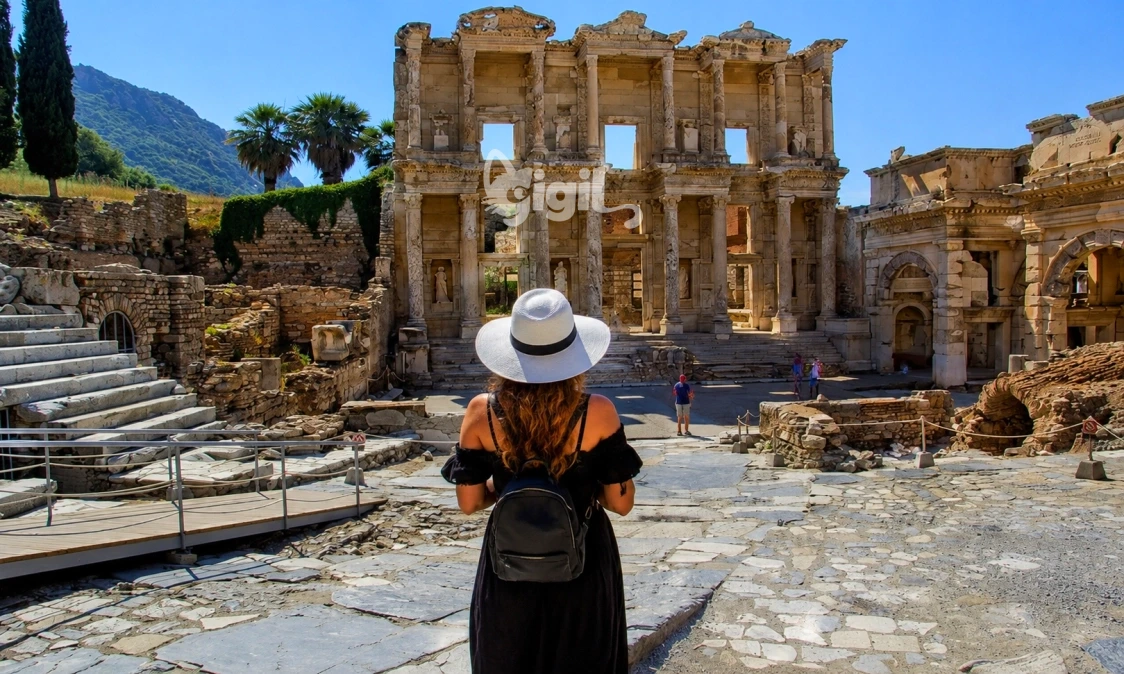 Classical Facade at Celsus Library