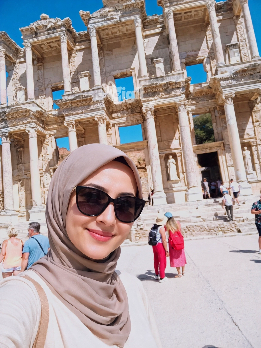 Roman Monument Scene at Celsus Library