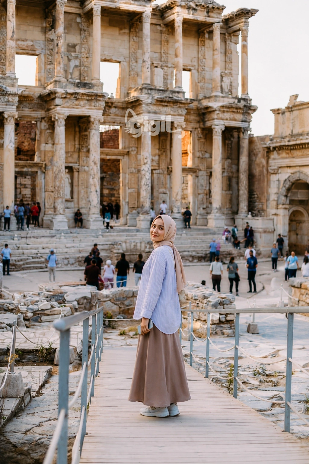 Visitor View of Celsus Library