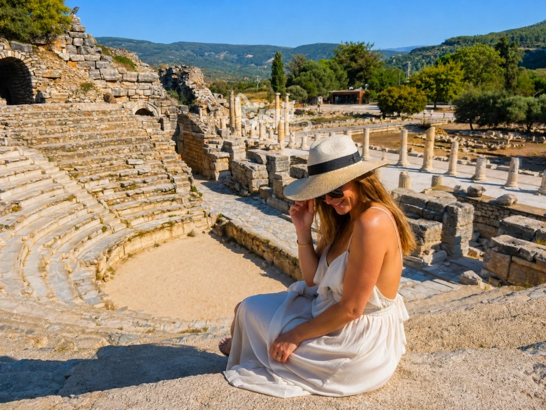 Visitor View of the Ephesus Odeon