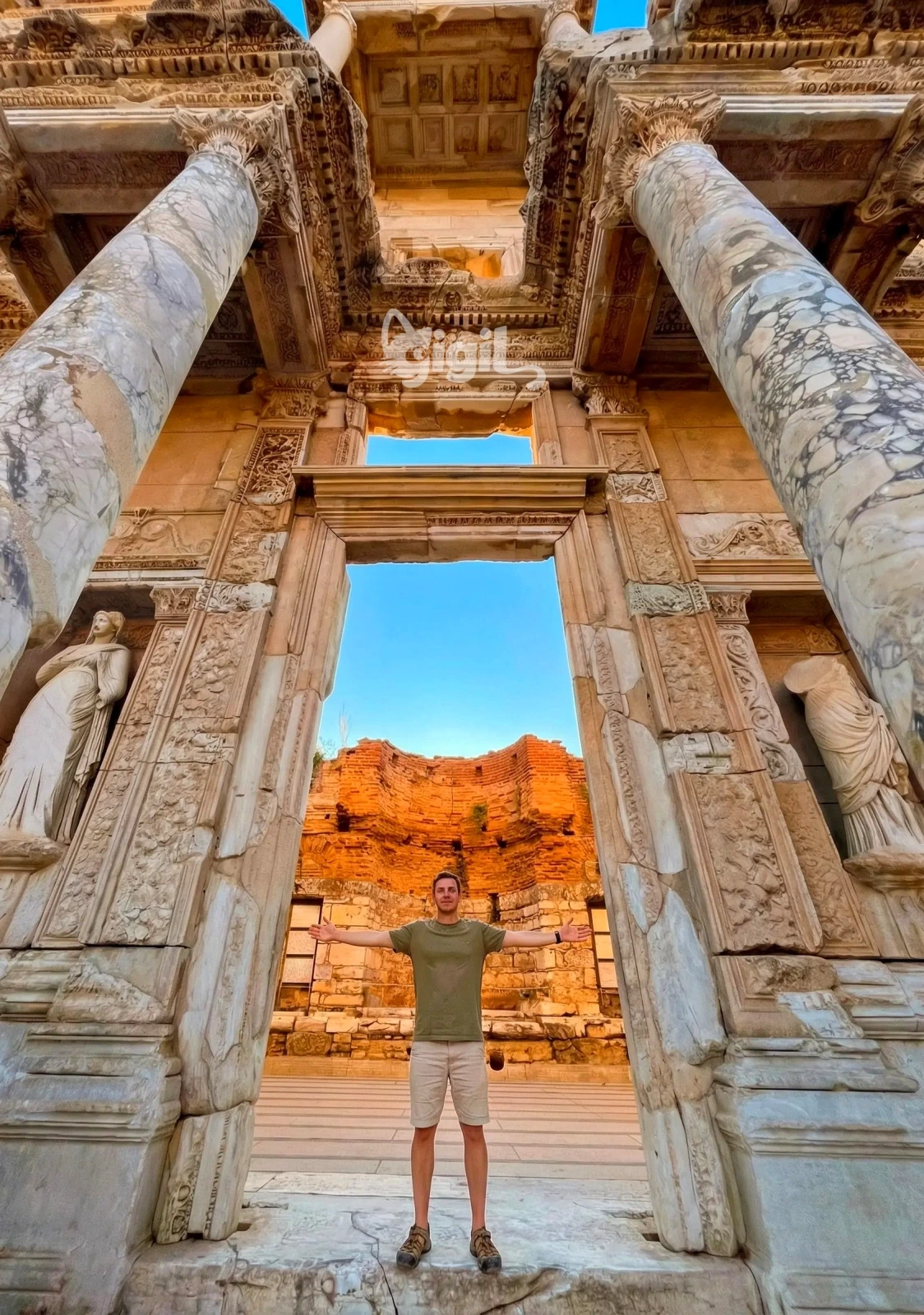 Ancient Walkway View of Celsus Library