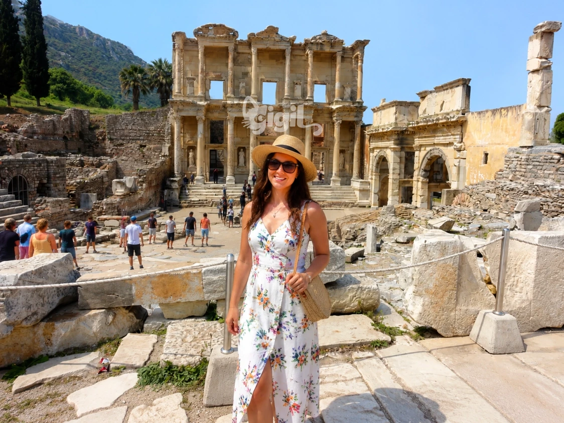 Celsus Library in Open Ruins