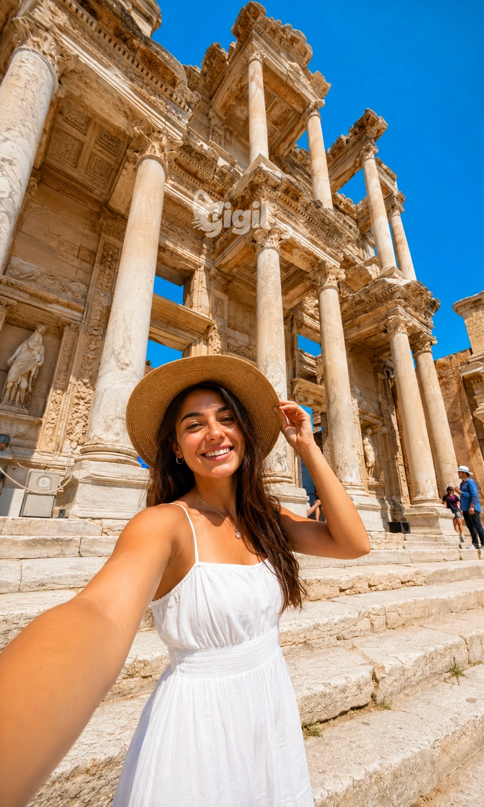 Celsus Library Visitor Scene