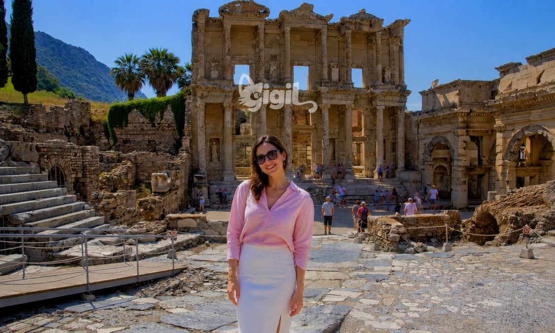 Columned Facade of Celsus Library