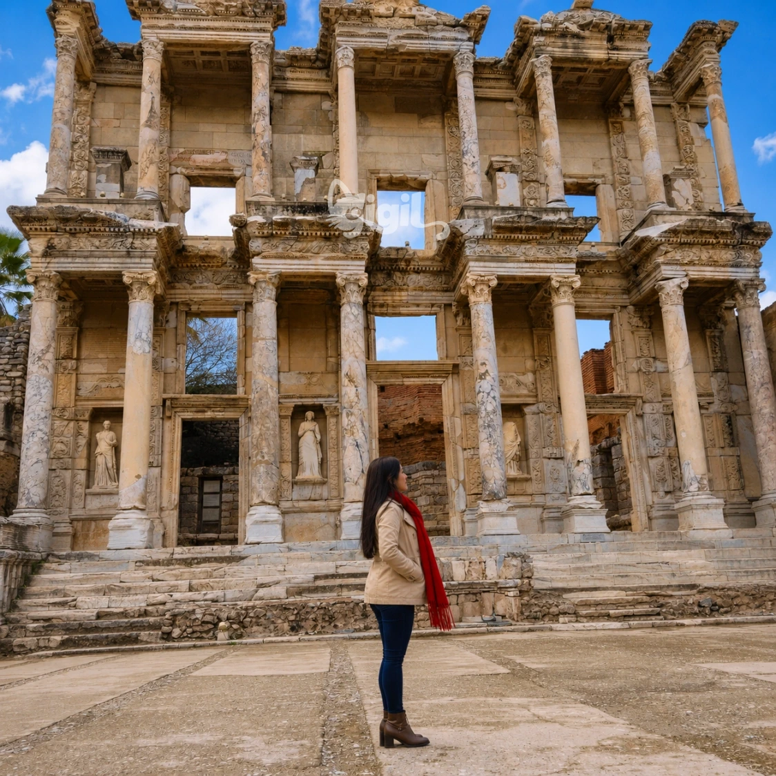 Historic Facade of the Celsus Library