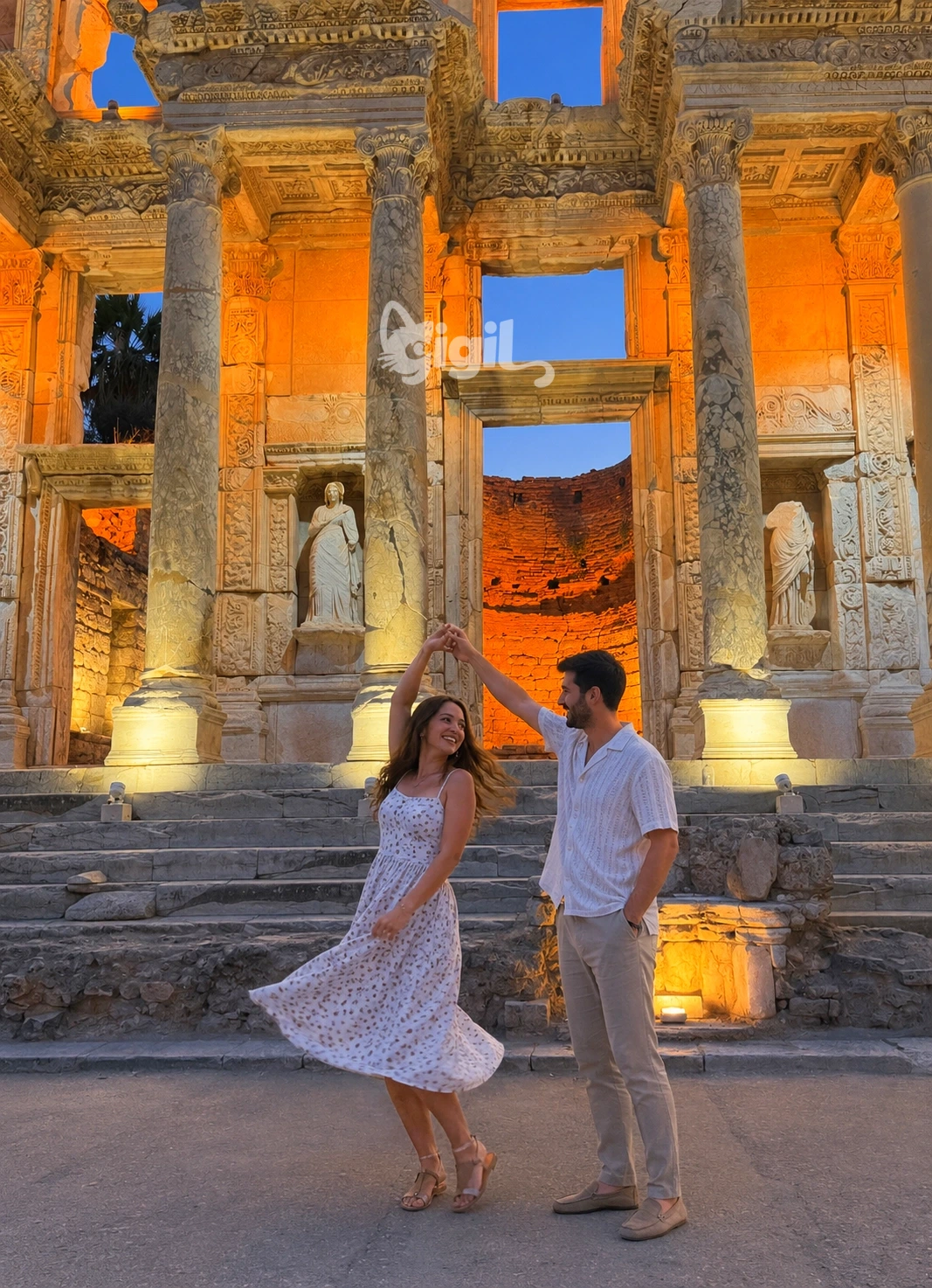 Historic Library Front in Ephesus