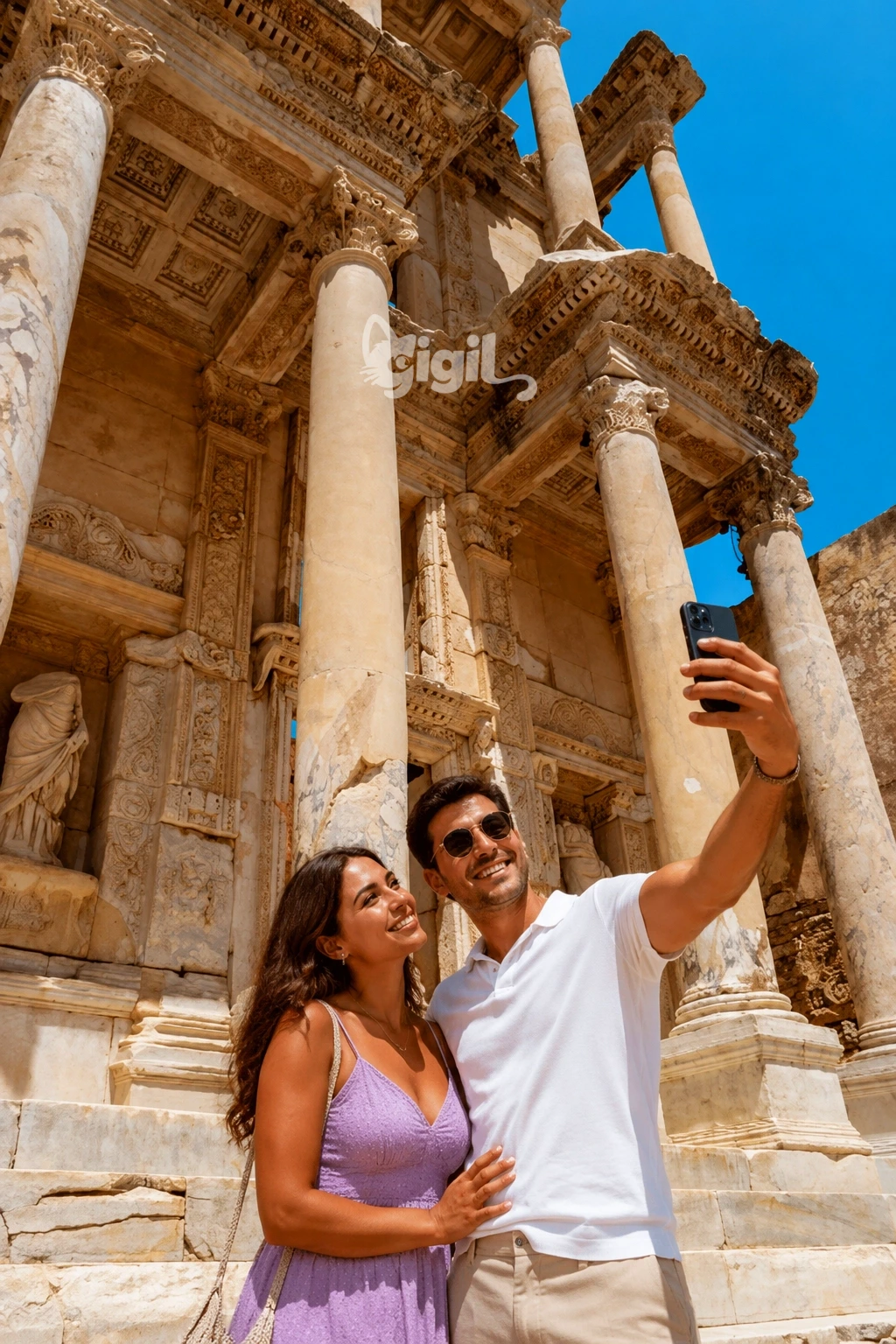 Marble Architecture at Celsus Library