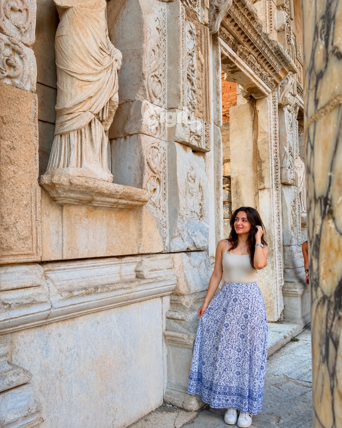 Marble Front of the Library of Celsus