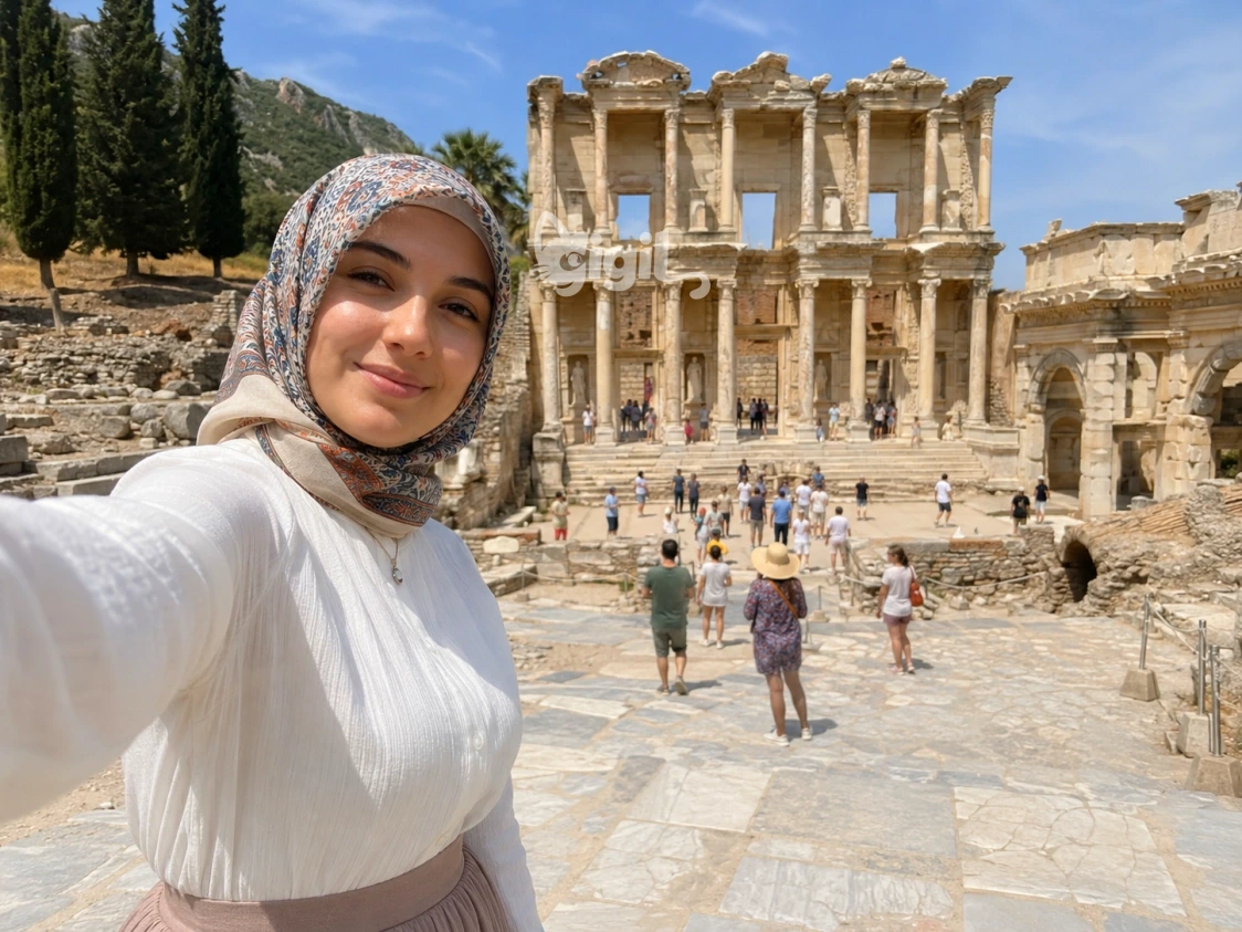 Ancient Walkway View to Celsus Library
