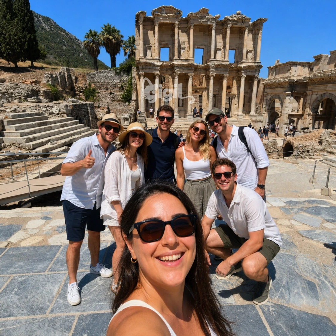 Celsus Library Facade Angle