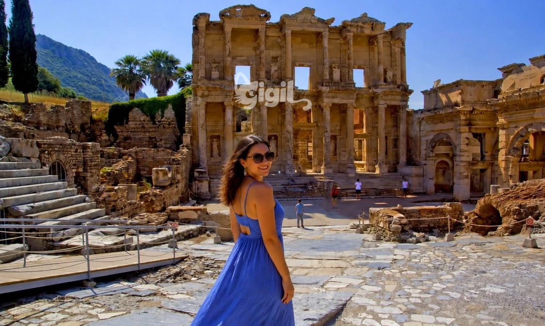 Columned Architecture of Celsus Library