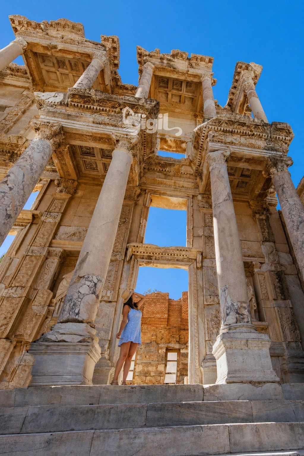 Cultural Landmark Detail at Celsus Library