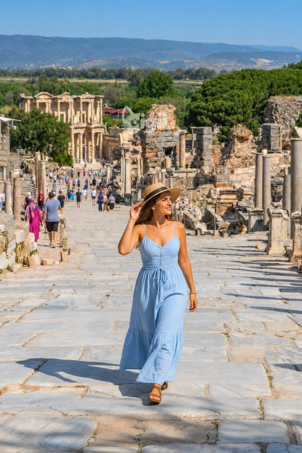 Curetes Street Stone Walkway