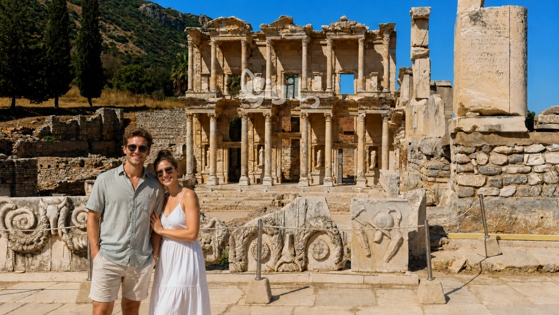Ephesus Ruins Around Celsus Library