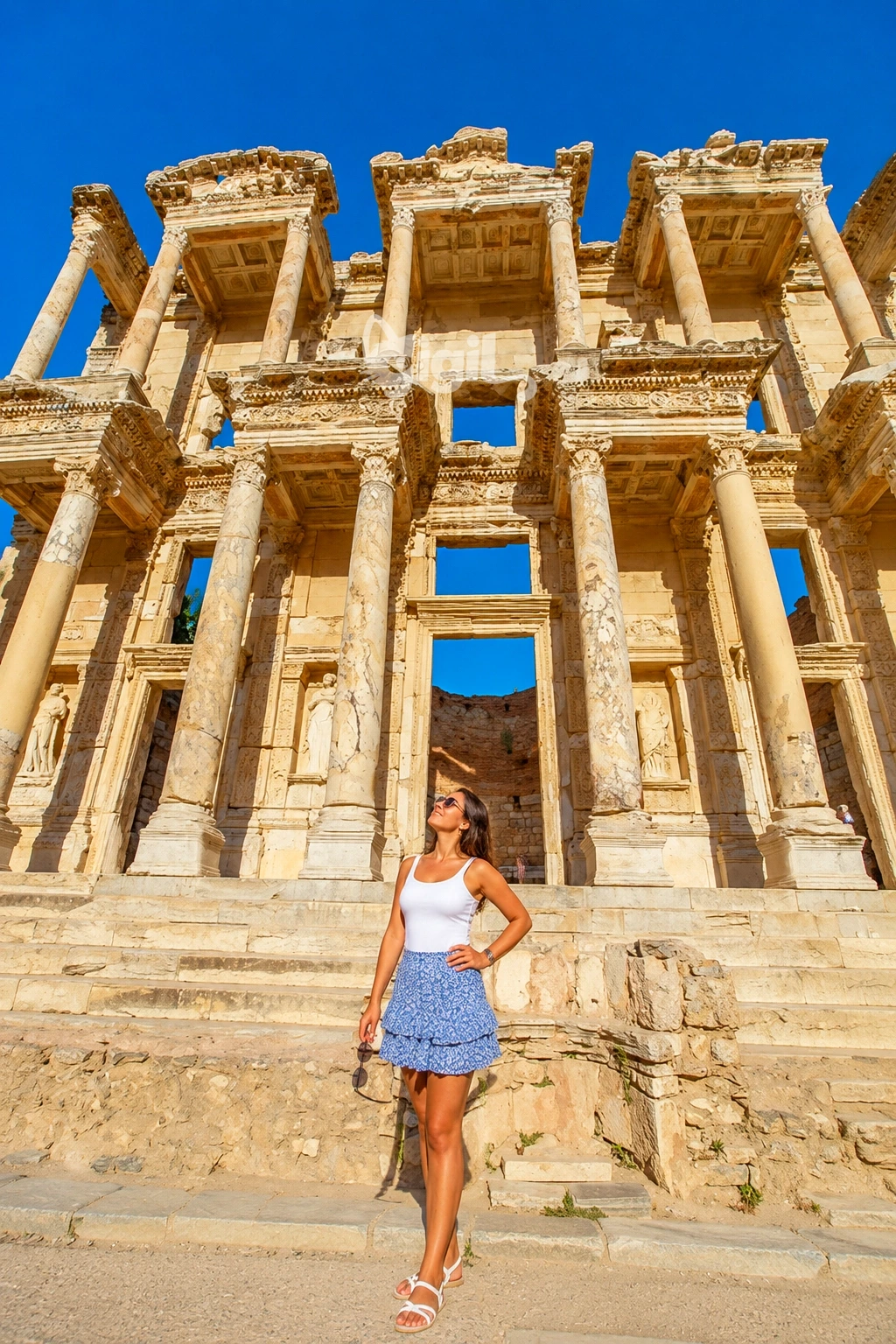 Historic Detail of Celsus Library