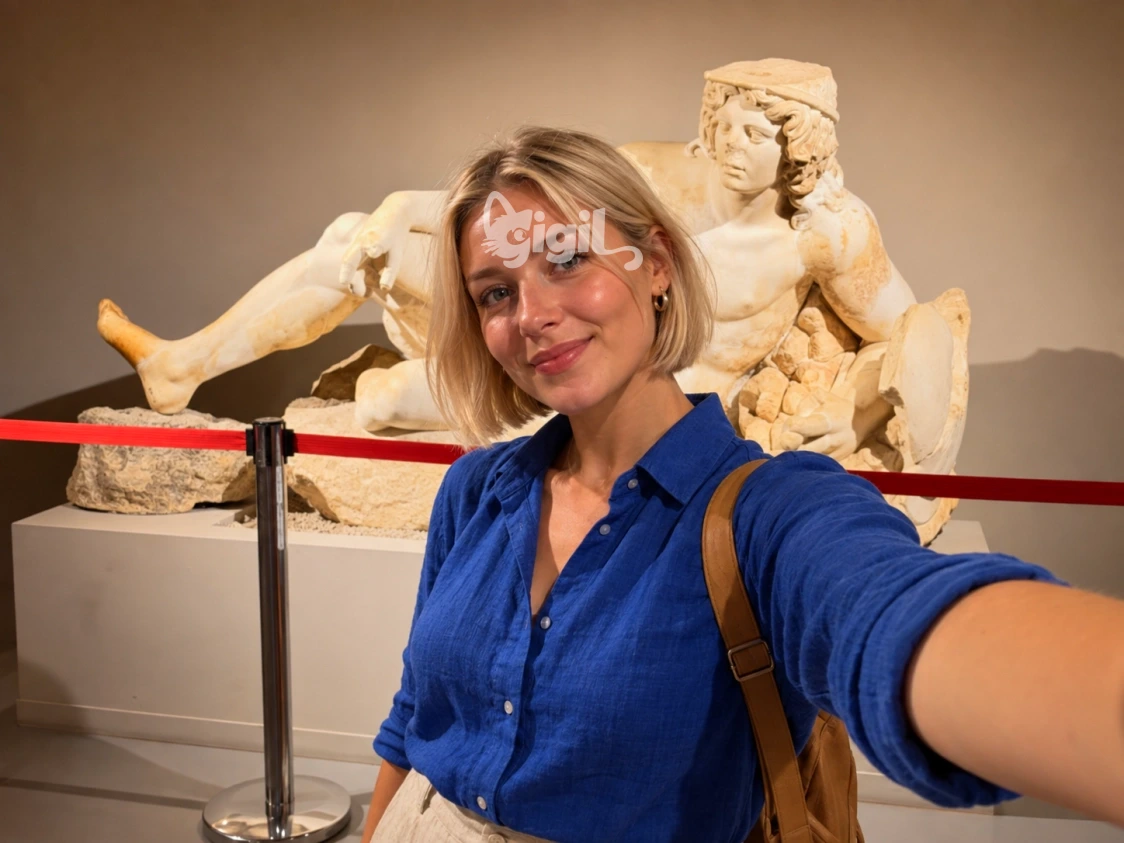 Resting Warrior Statue in Ephesus Museum