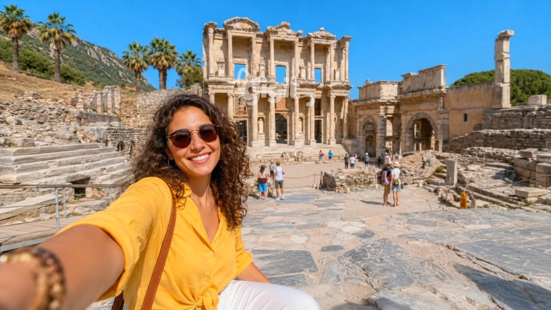 Stone Street Approach to Celsus Library