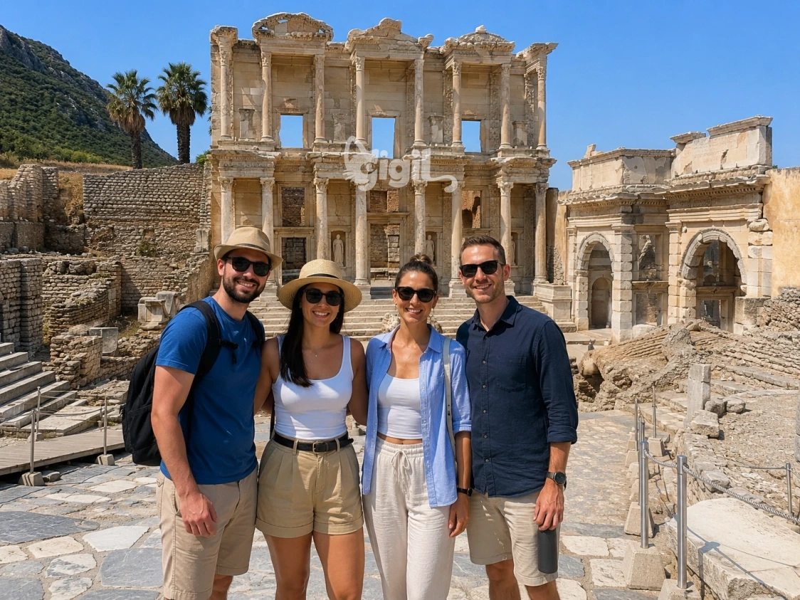 Ancient Library Scene at Ephesus