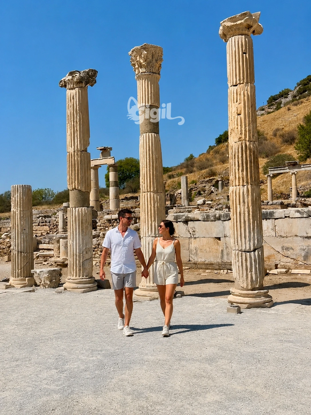 Ancient Marble Street Surface