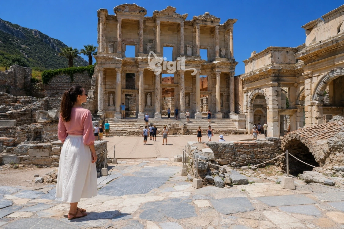 Celsus Library Ancient City Focus