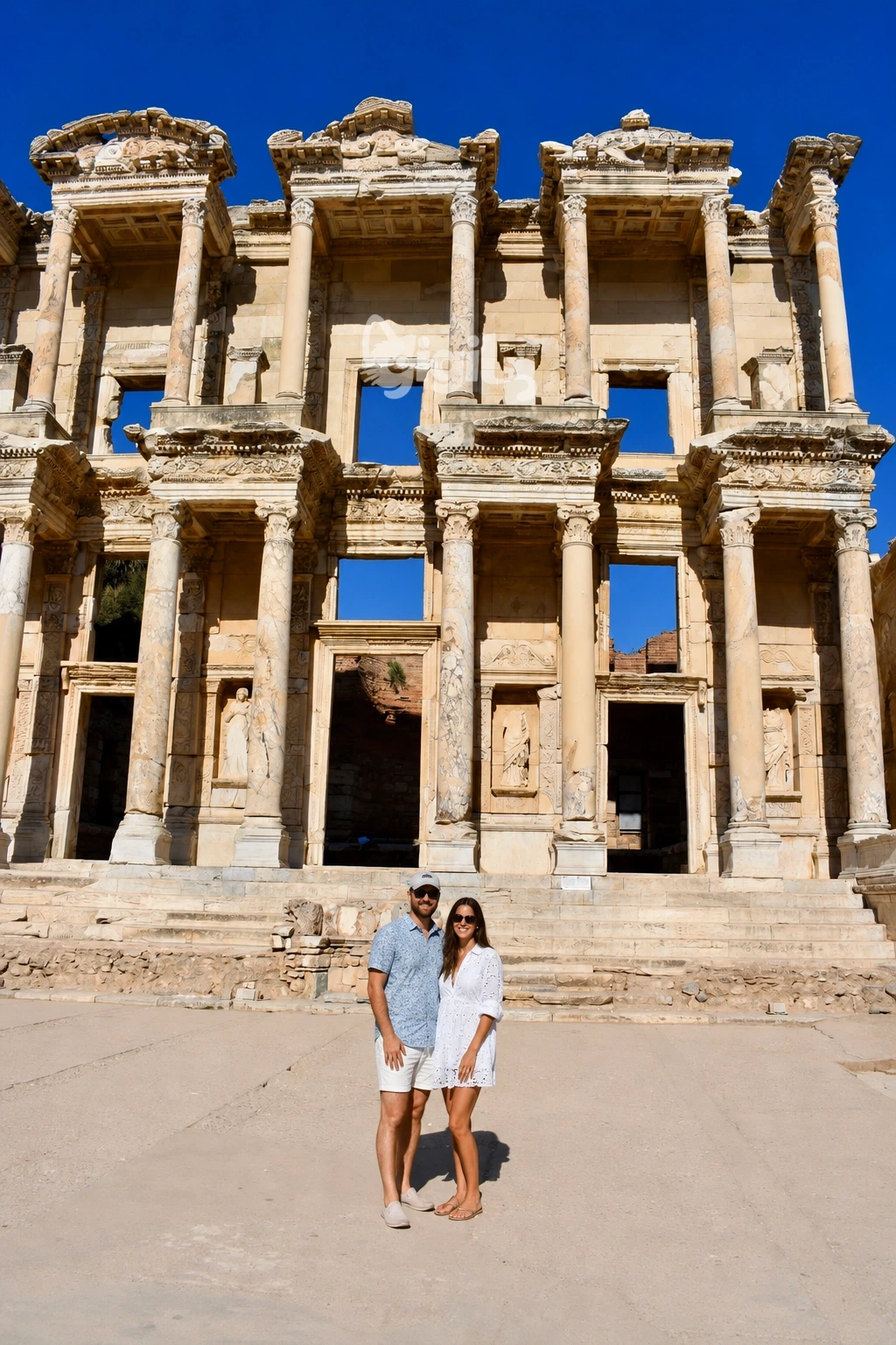 Celsus Library Columns in Perspective