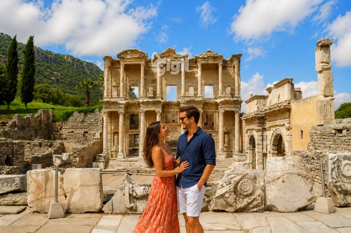 Celsus Library in Ephesus Light