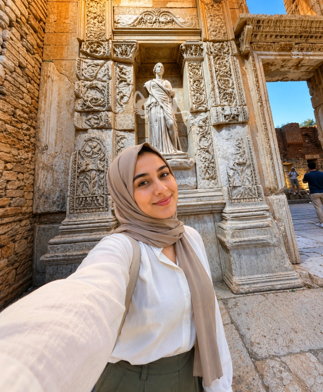 Cultural Detail on Celsus Library
