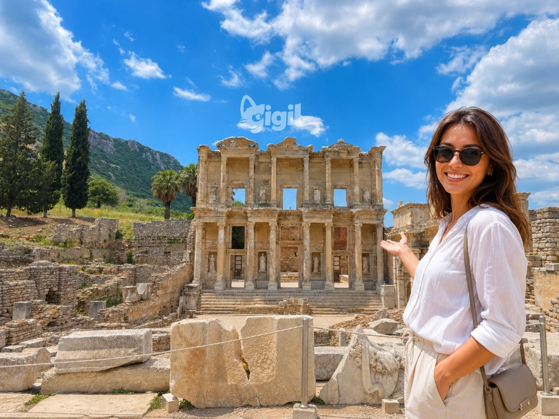 Restored Stonework on Celsus Library