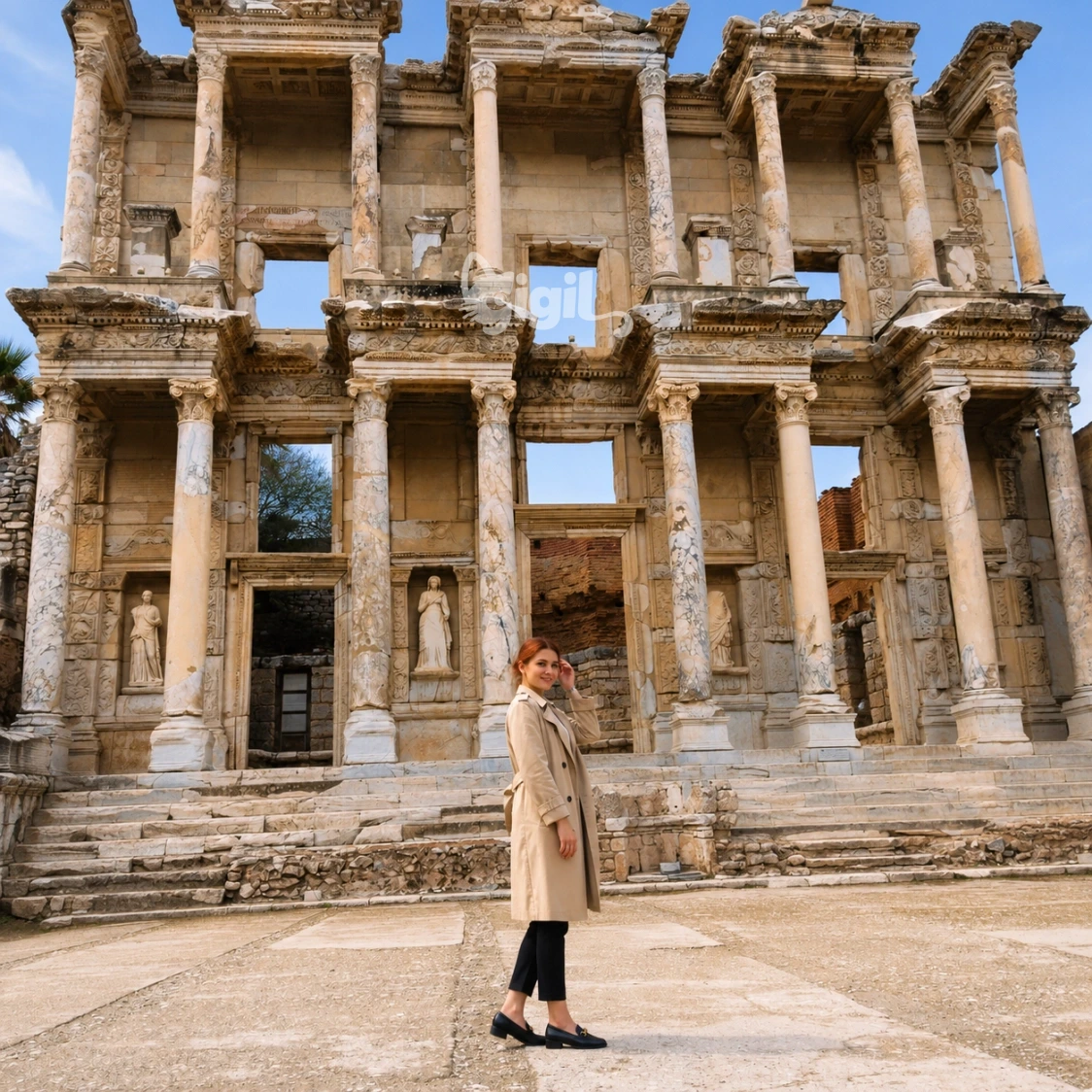 Roman City Setting of Celsus Library