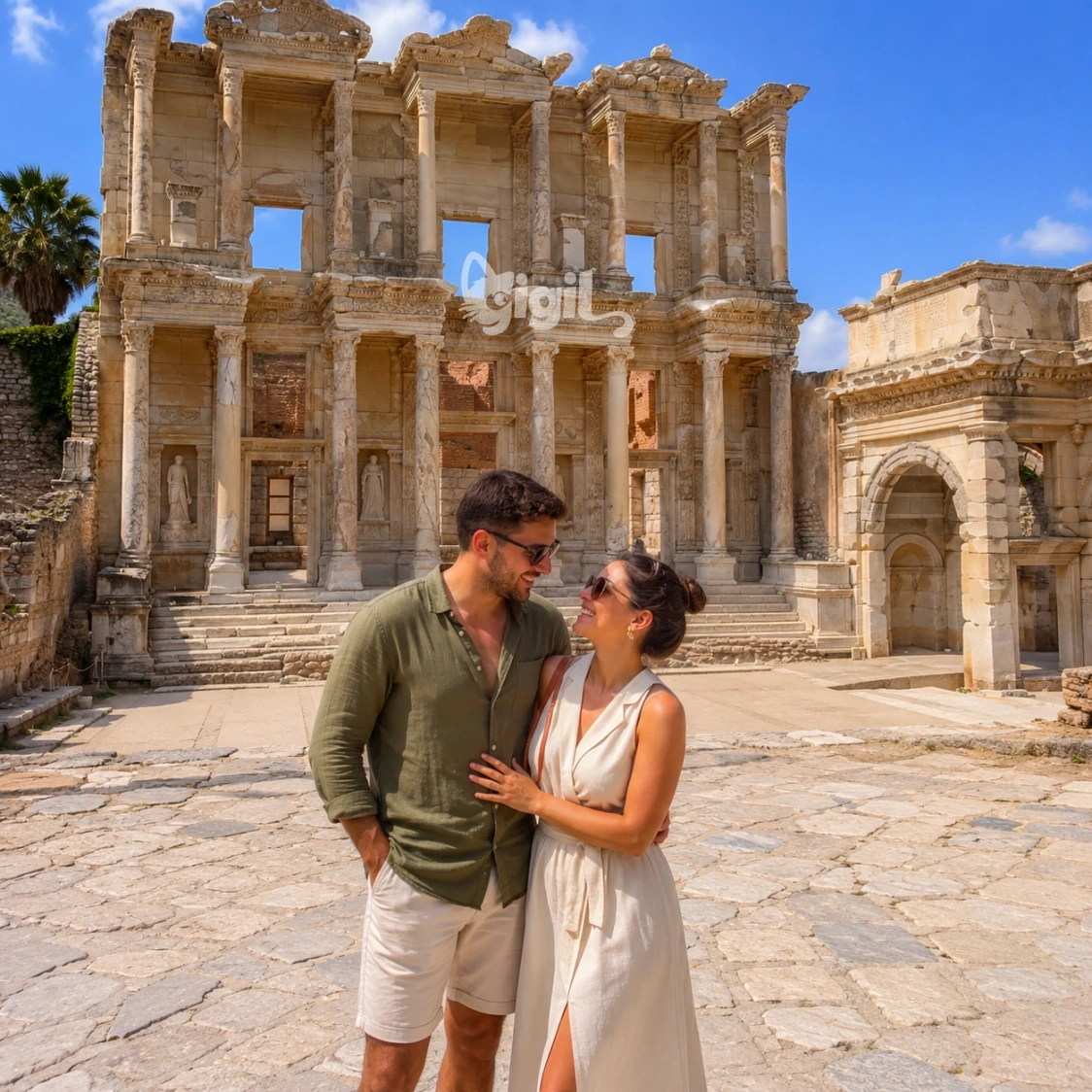 Ancient Urban View of Celsus Library
