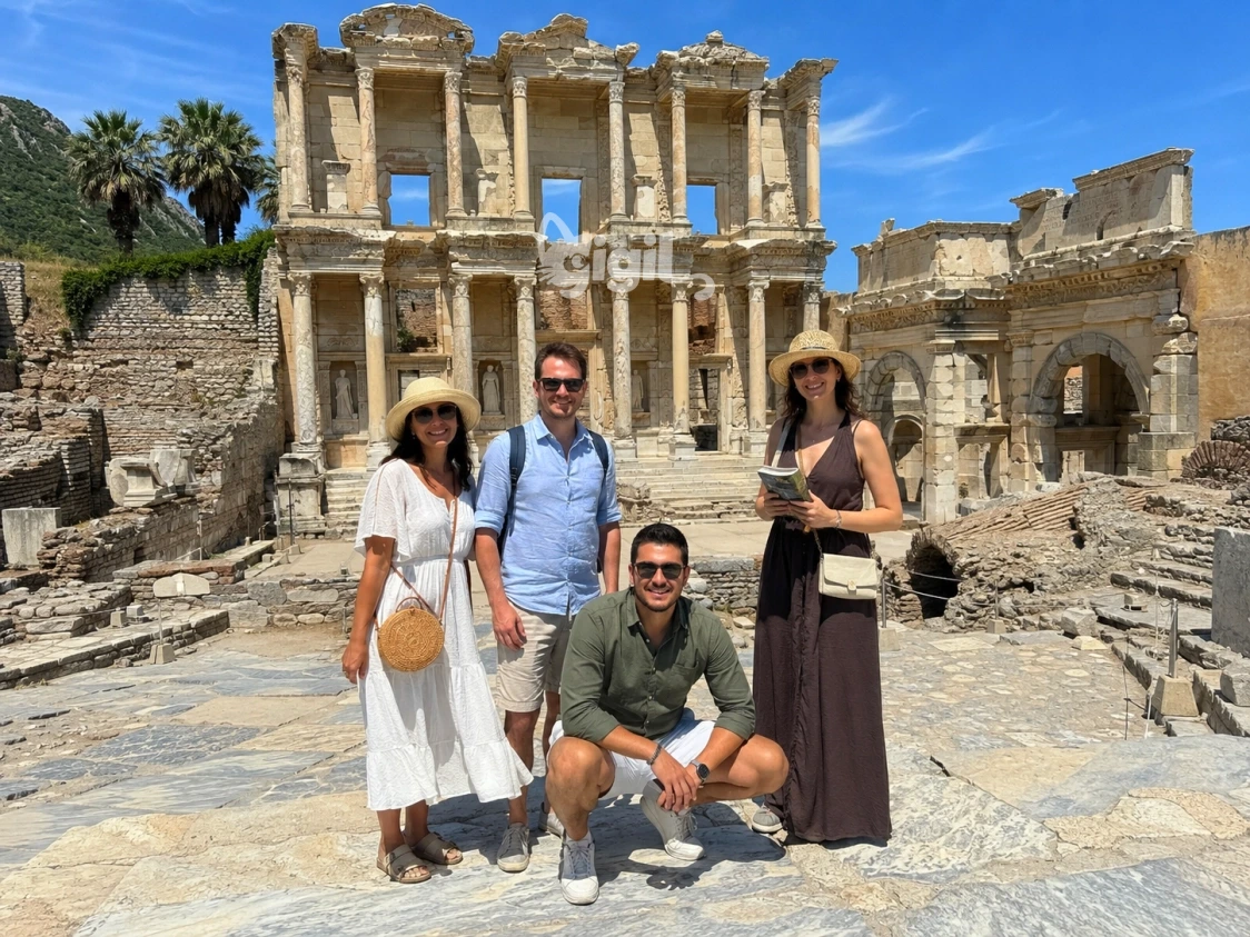 Celsus Library Facade Angle