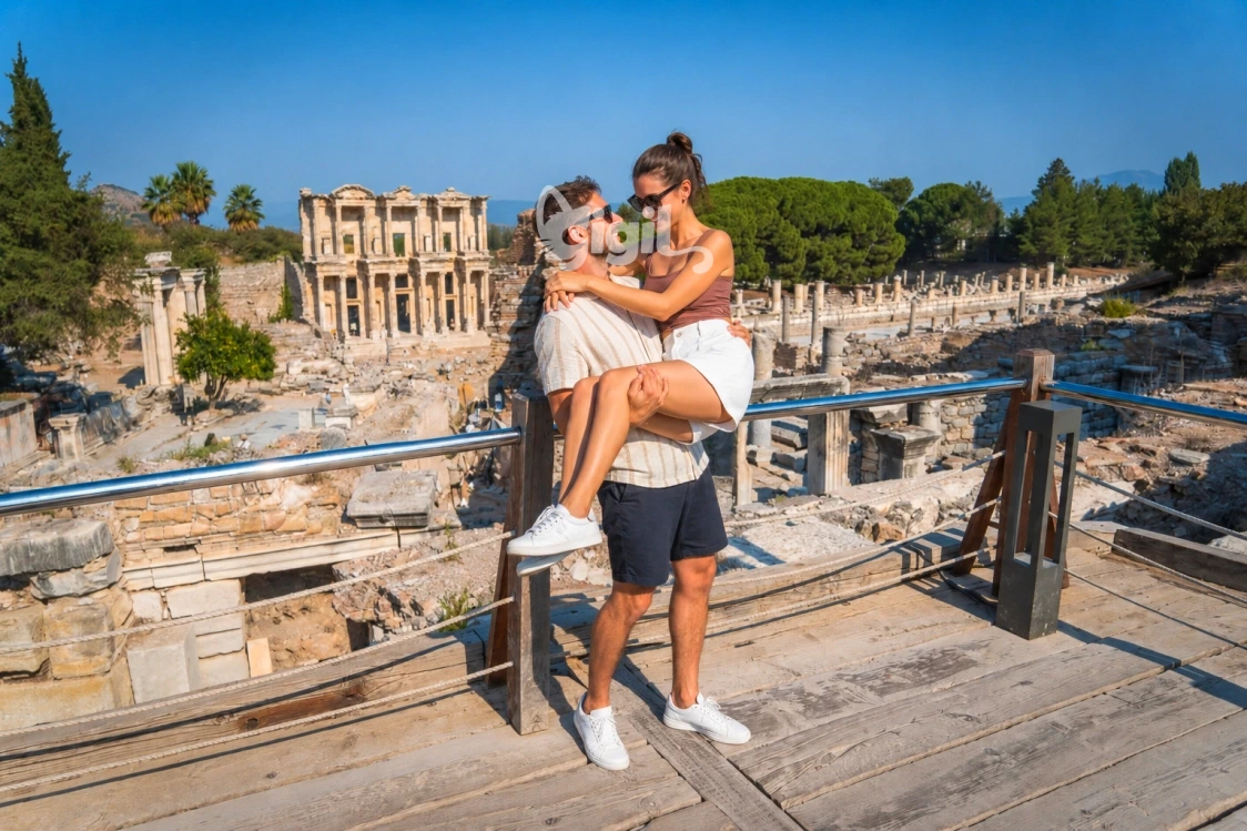 Celsus Library Ground-Level Scene