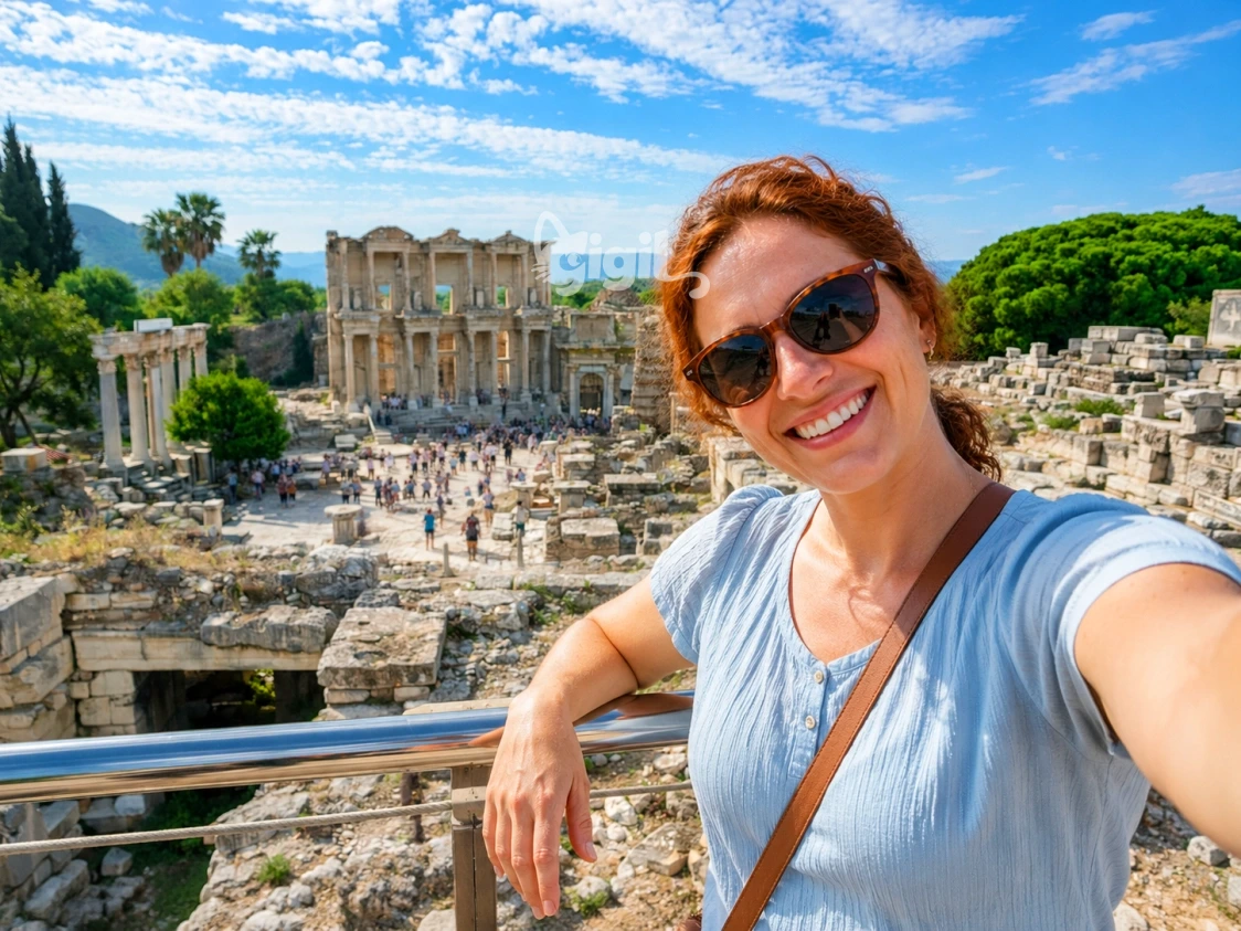 Cultural Landmark Detail at Celsus Library