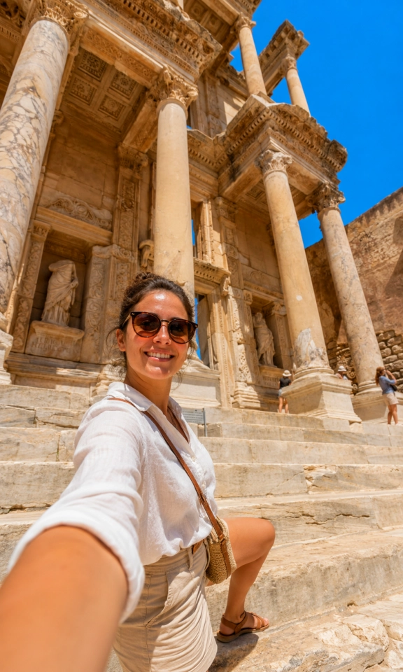 Cultural Landmark View of Celsus Library