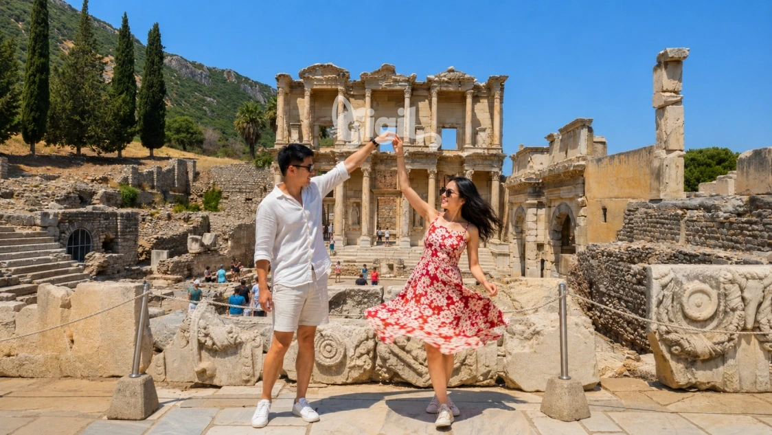 Public Monument Perspective of Celsus Library