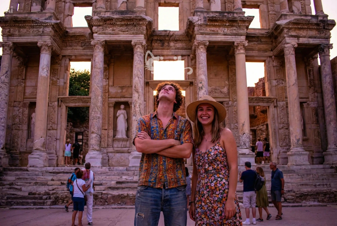 Restored Front of Celsus Library