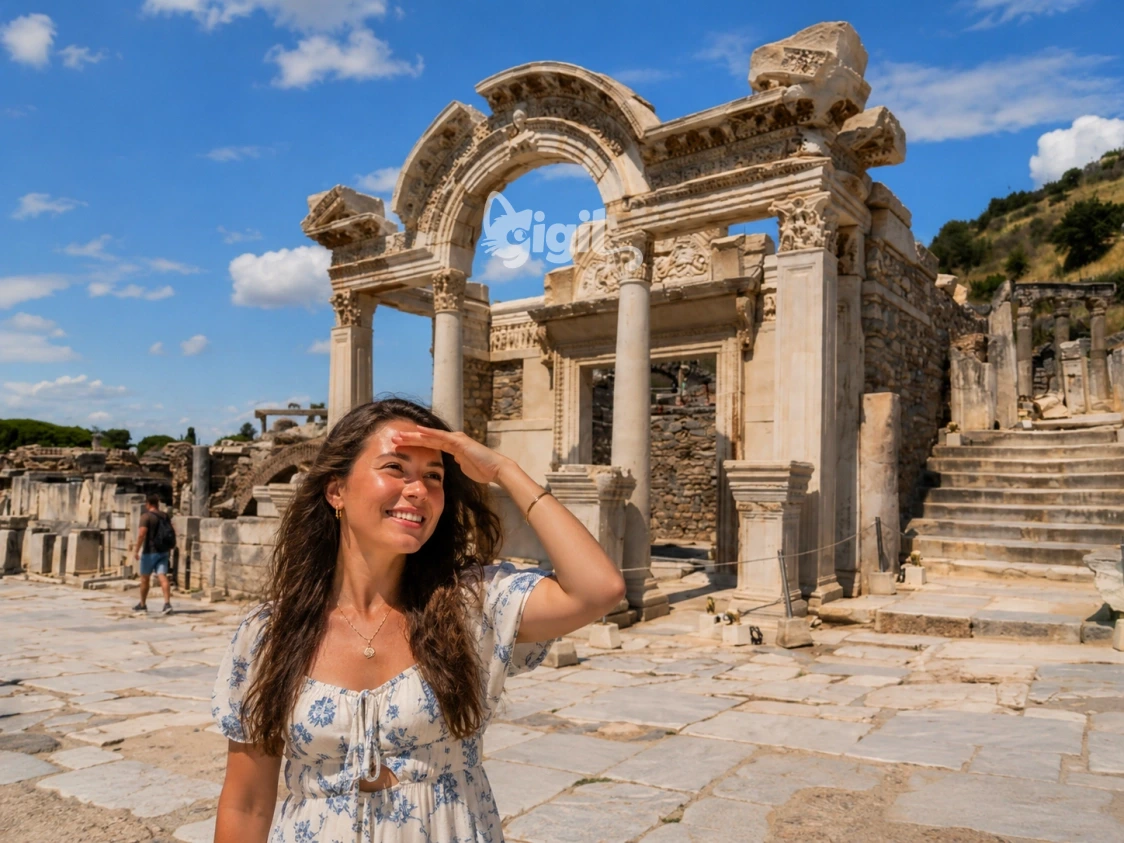 Temple of Hadrian Street Perspective