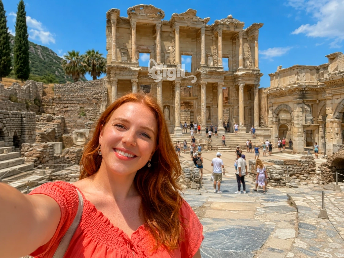 Celsus Library Ancient Street Angle
