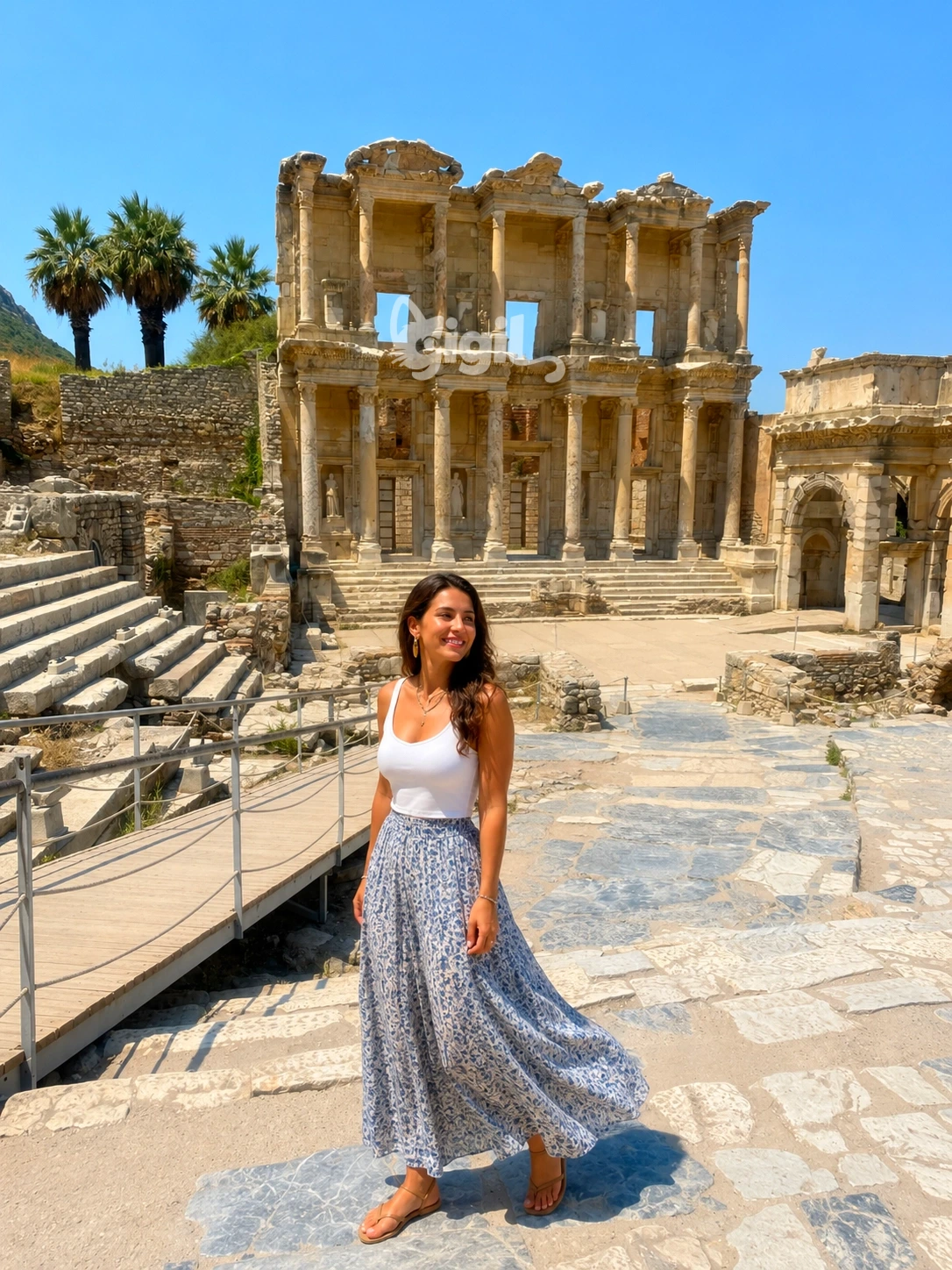 Celsus Library Ancient Street Perspective