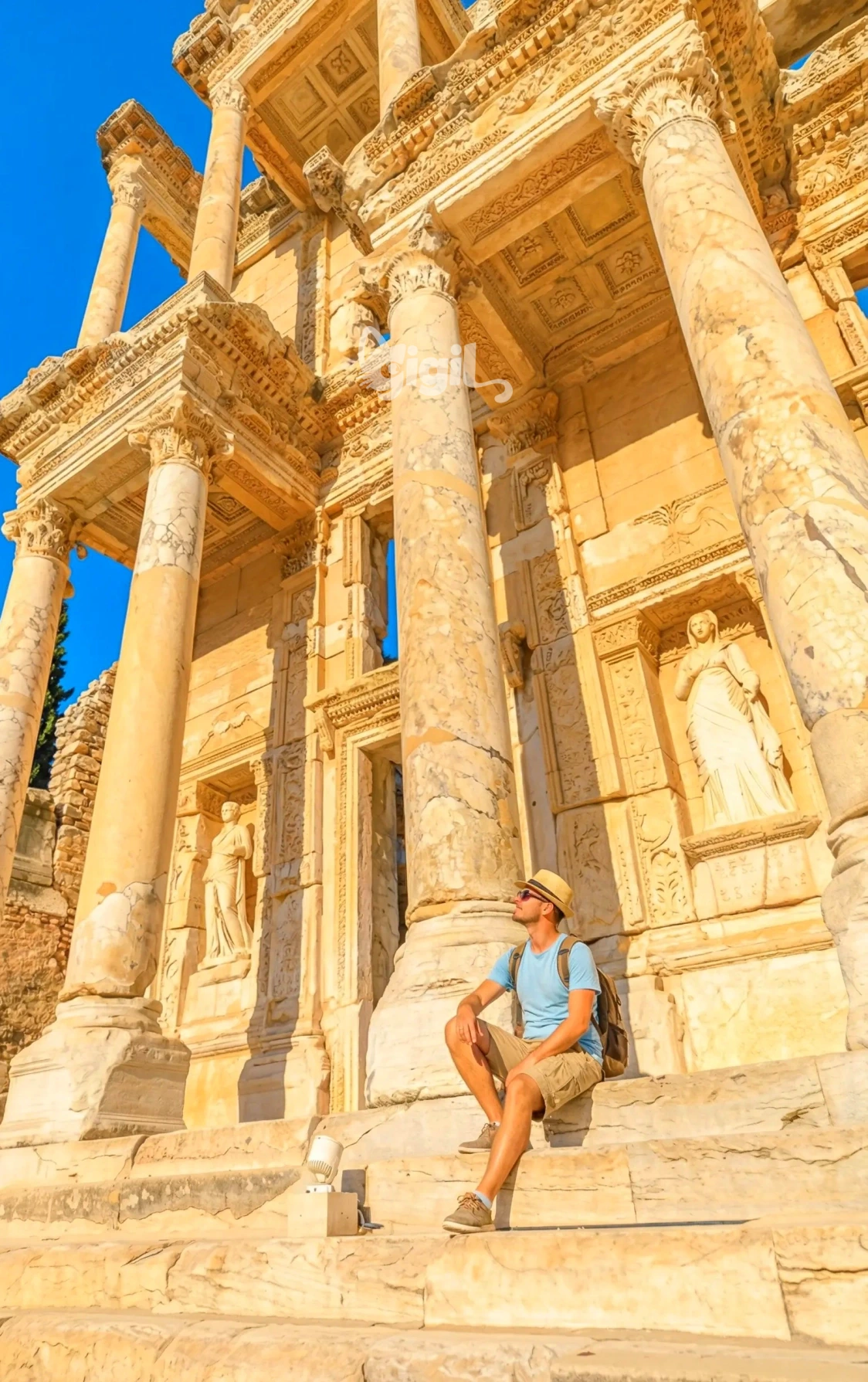 Celsus Library Civic Monument View