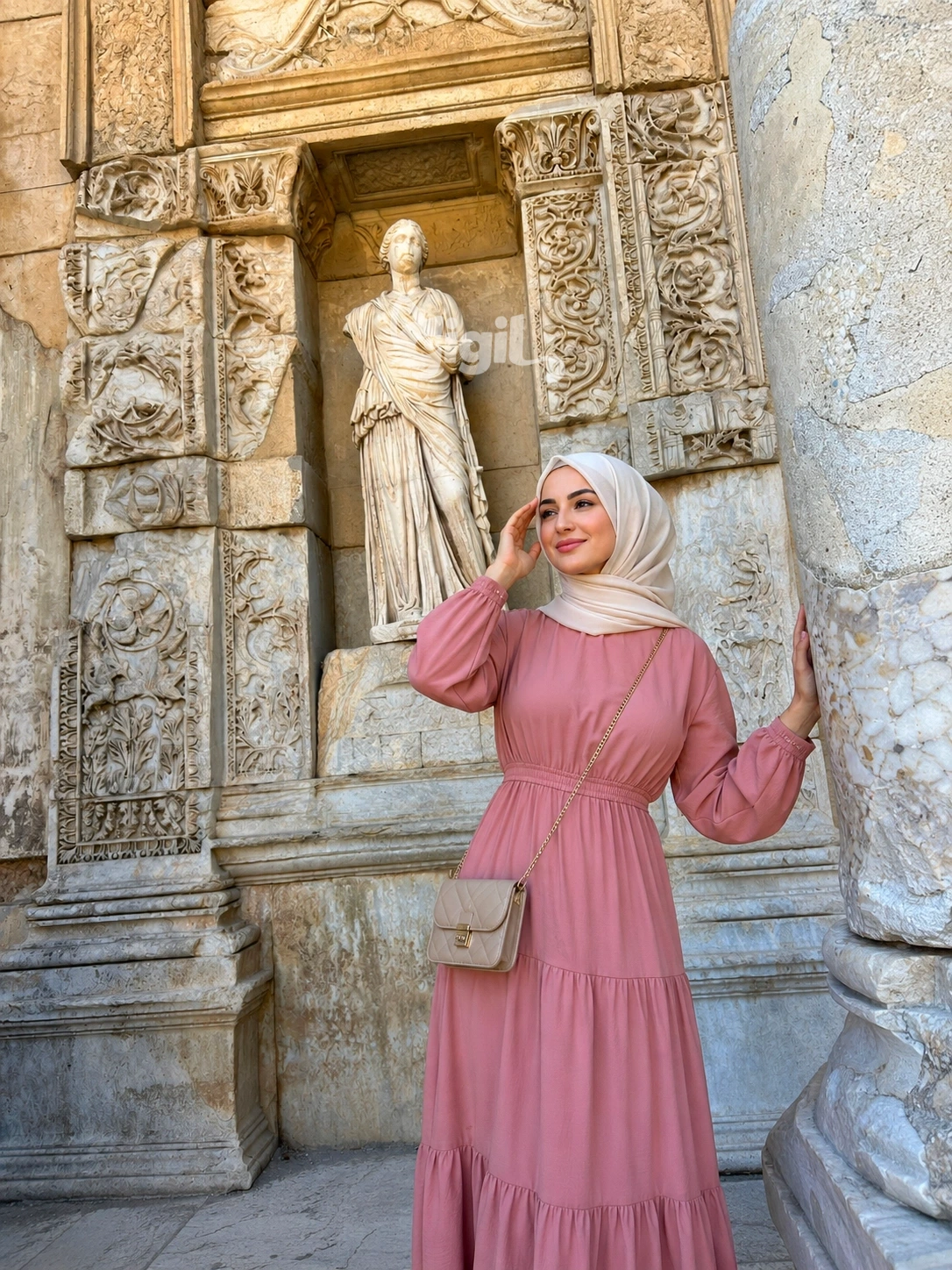 Celsus Library Imperial Stonework View