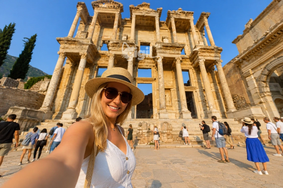 Celsus Library in a Historic Ephesus Setting