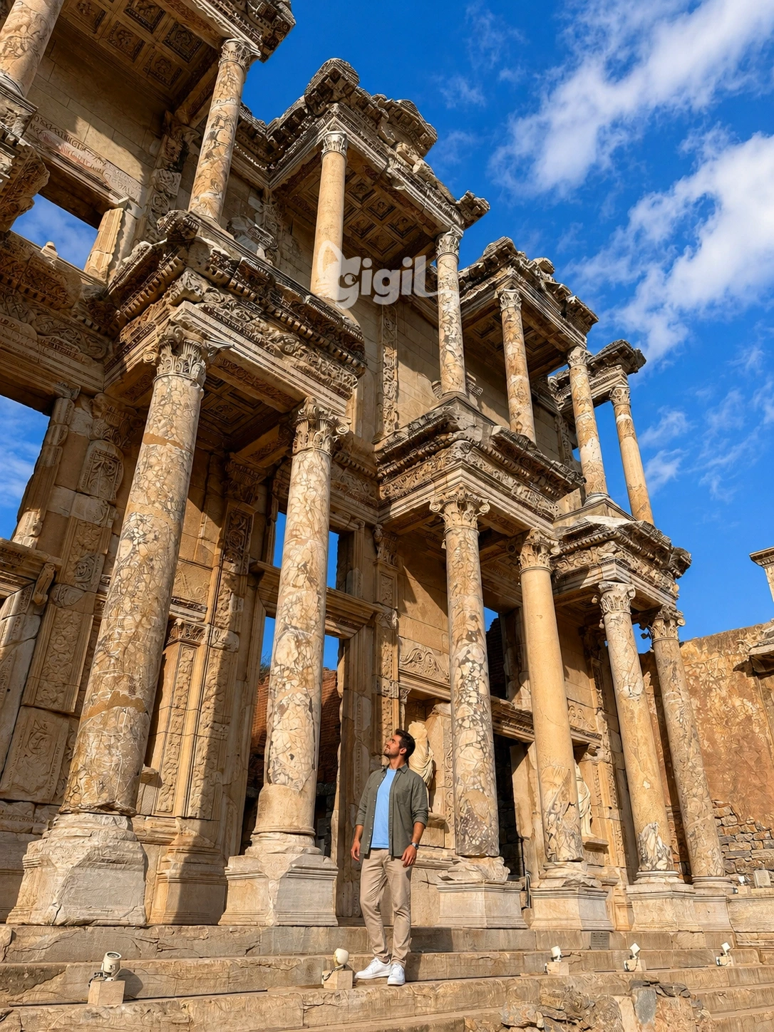 Celsus Library Roman City Composition