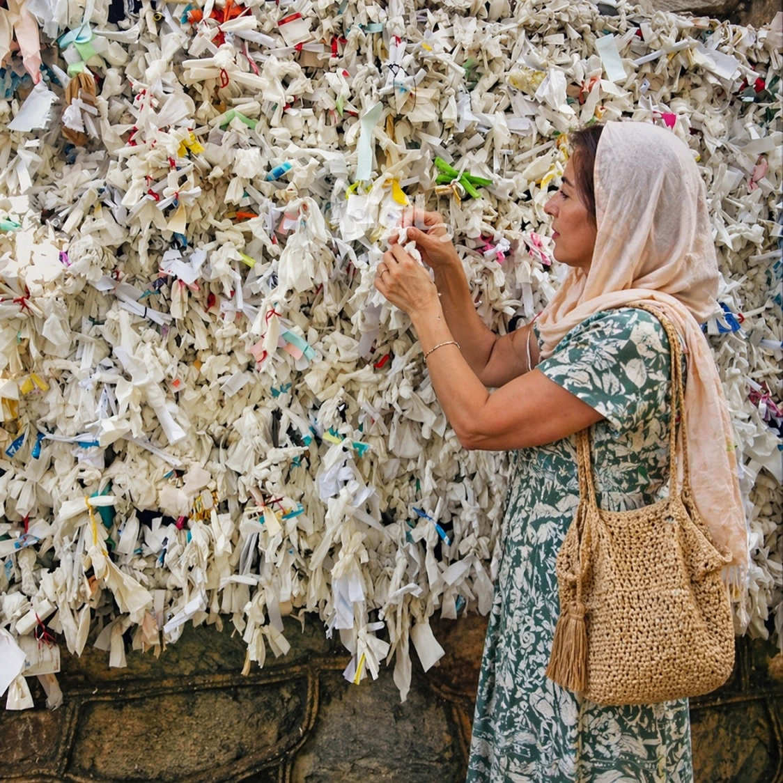 House of Virgin Mary Wishing Wall Detail