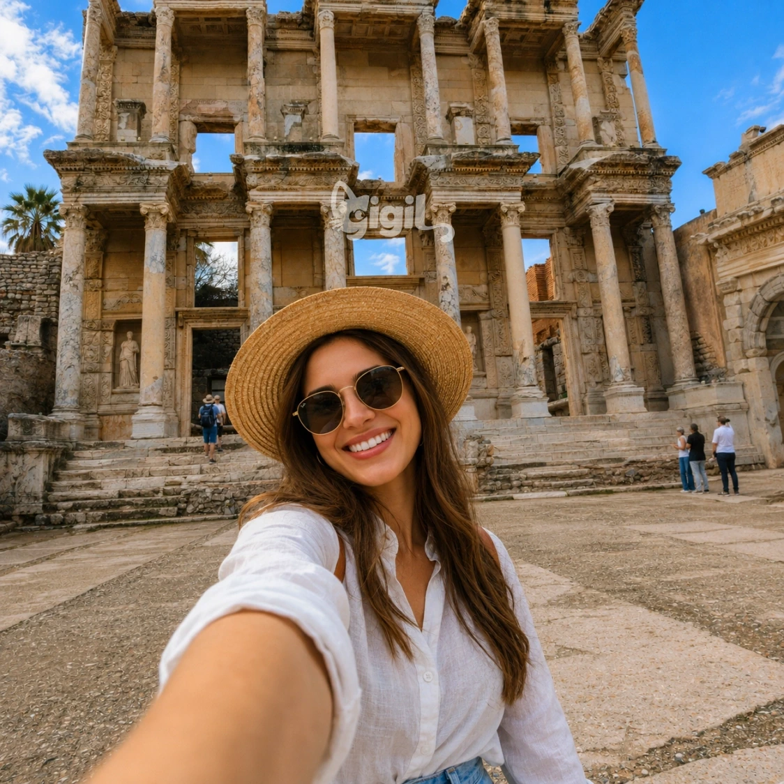 Library of Celsus Standing in Ephesus