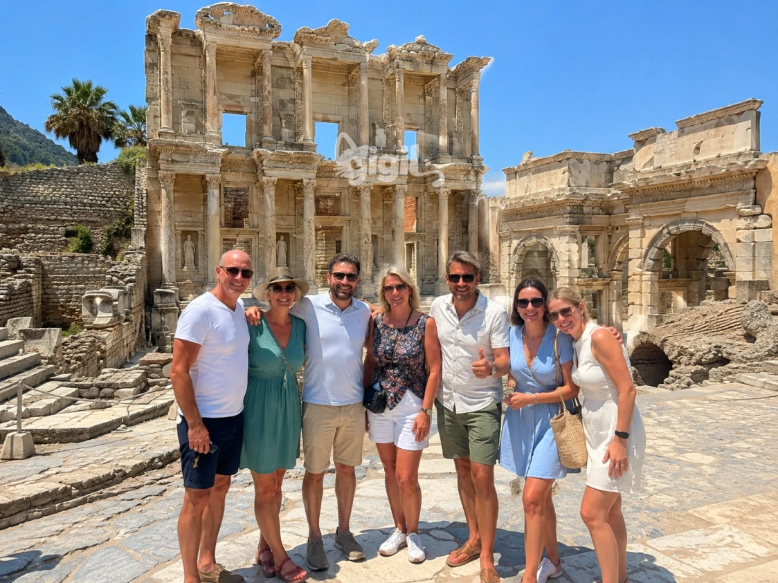Restored Celsus Library Front in Ephesus